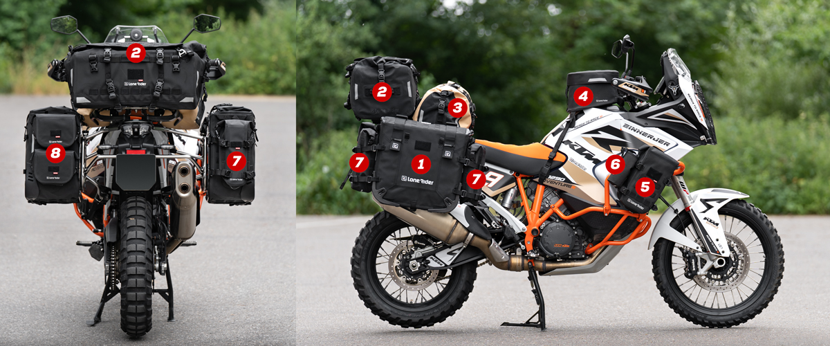 Adventure motorcycle luggage systems online