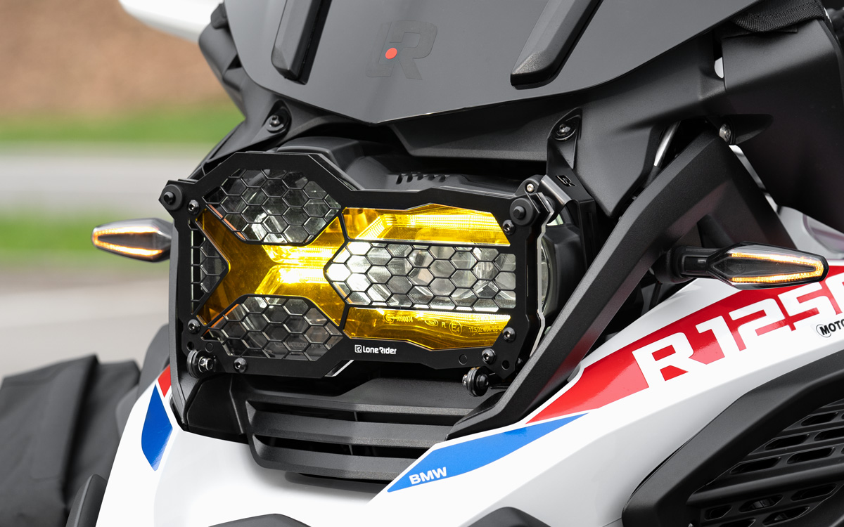 Supporto Per Navigatore E Luci LED Supplementari Per BMW R1200GS/R1250GS LC Adventure (2014-2022), In Metallo Nero